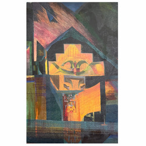 Abstrakte Konstruktion – Frühwerk von Fritz Kreidt (40 x 70 cm)