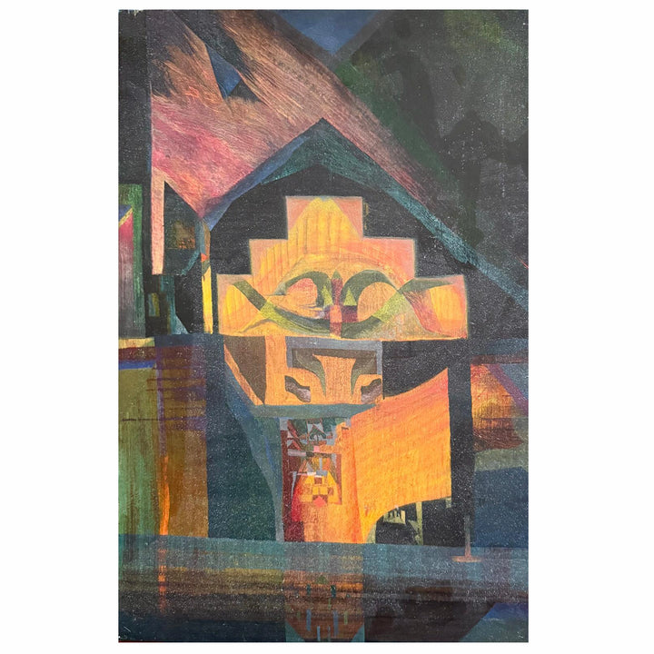 Abstrakte Konstruktion – Frühwerk von Fritz Kreidt (40 x 70 cm)