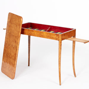 Einzigartiger Backgammon-Spieltisch, Birke um 1830