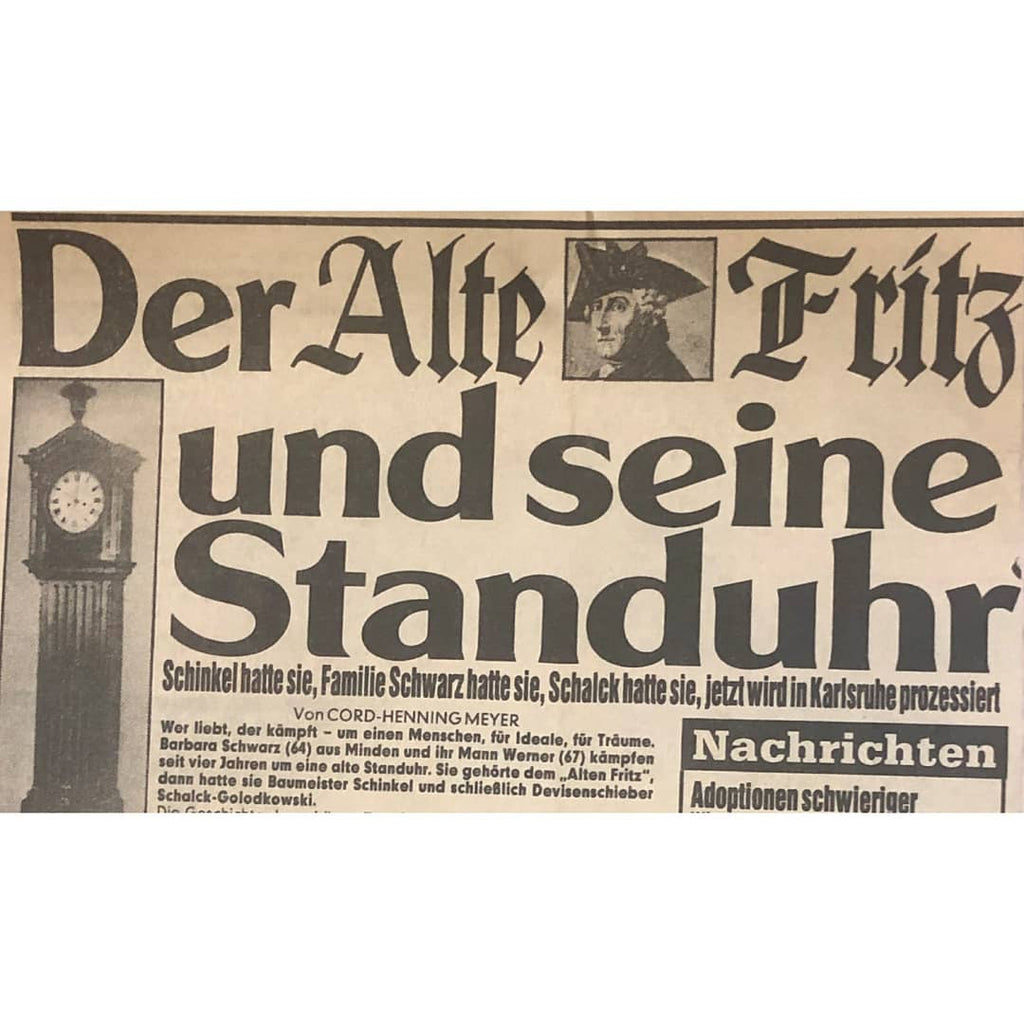 Standuhr von Friedrich dem Großen