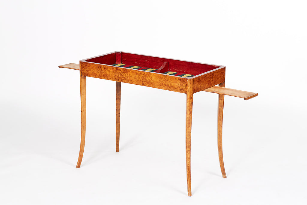 Einzigartiger Backgammon-Spieltisch, Birke um 1830