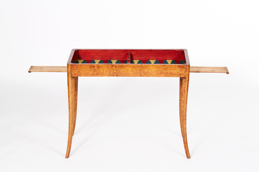 Einzigartiger Backgammon-Spieltisch, Birke um 1830